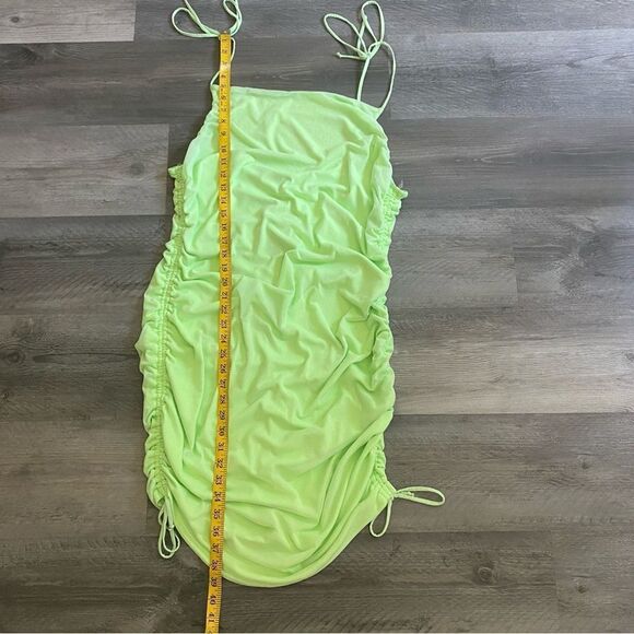 Fashion Nova Mesh Mini Green Neon Green NEW Party Club - Picture 10 of 12